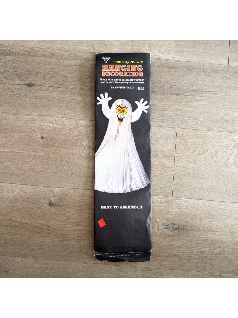 Vintage Halloween Ambassador GHOOLY GHOST 1982 Hanging Honeycomb Decor